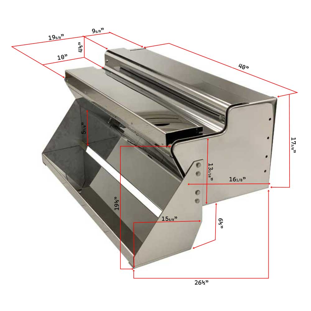 40" x 26-1/2" x 17-3/8" Diamond Plate Battery Box for 1982 - 2005 Kenworth W900L