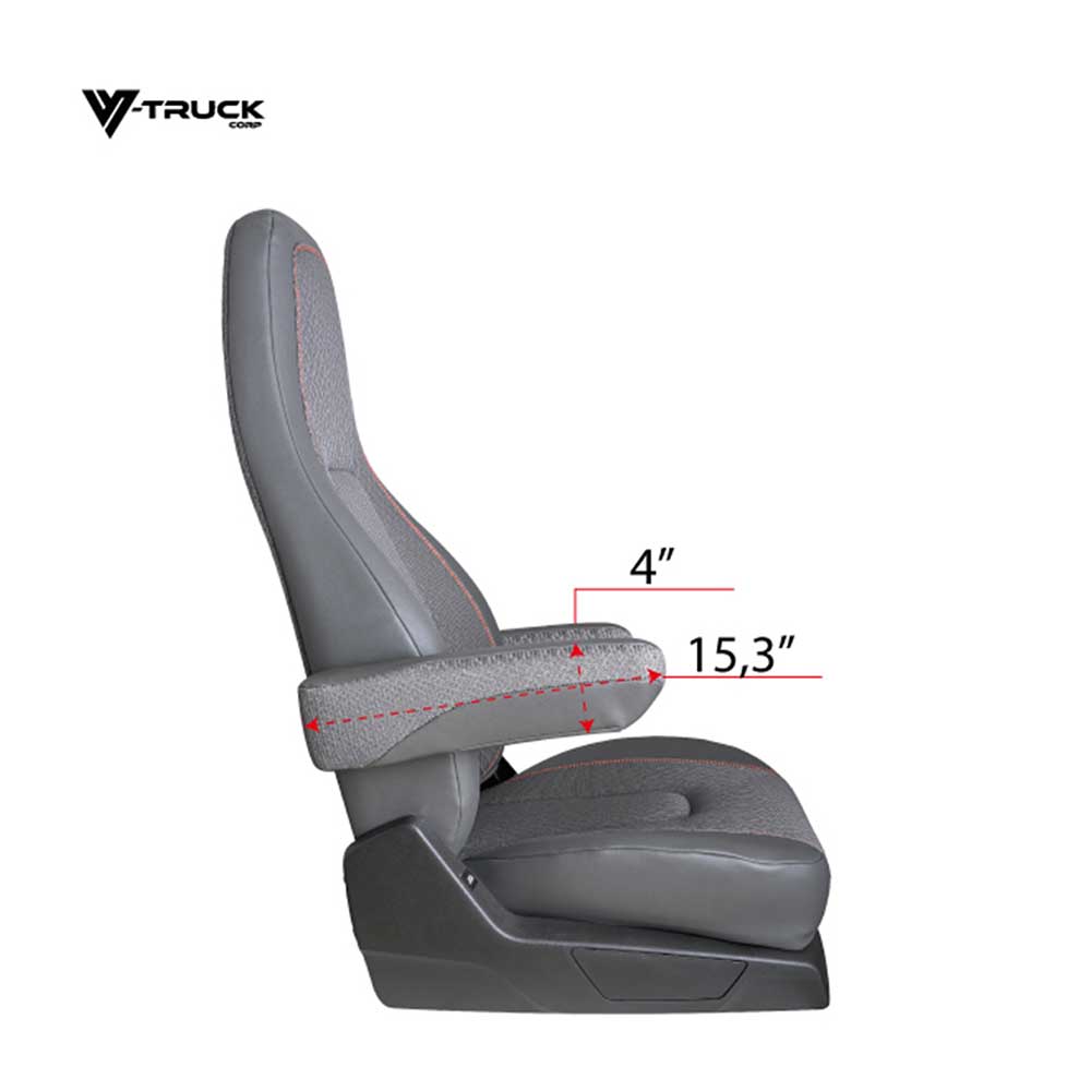 Volvo VNL, VNR 2019+ Black Faux Leather Armrest Covers