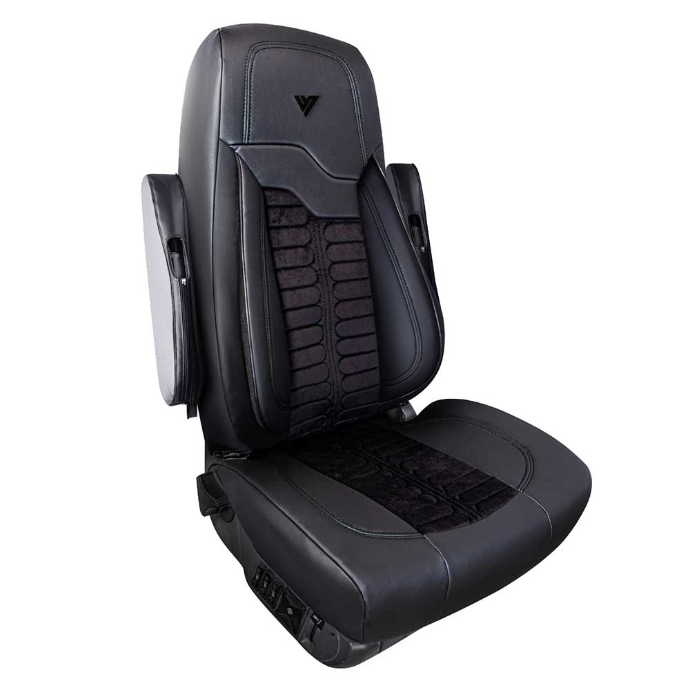 Legacy Silver High-Back Seat Faux Leather Seat Cover