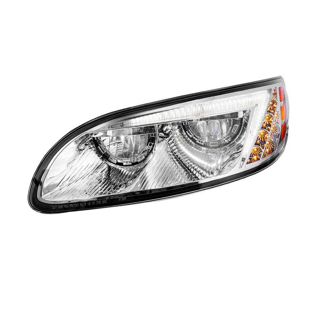 Peterbilt 382, 384, 386, 387 Chrome 58 LEDs Headlight
