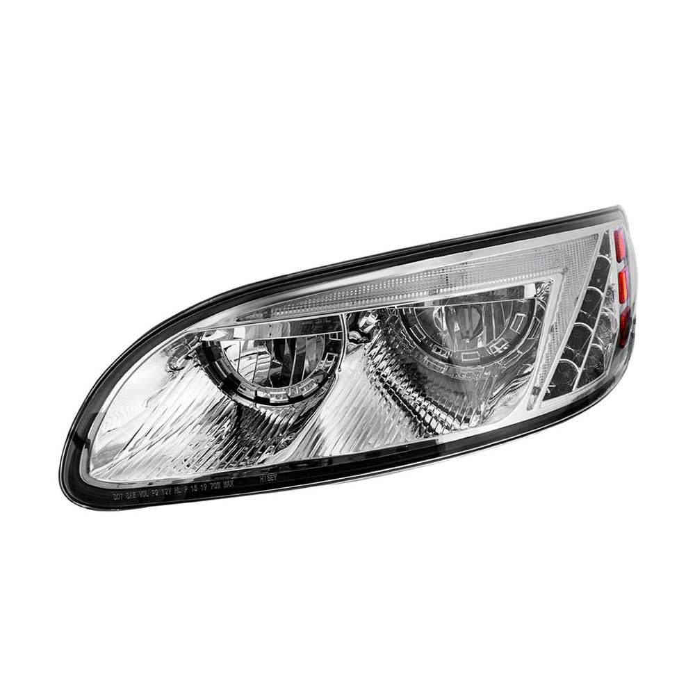 Peterbilt 382, 384, 386, 387 Chrome 58 LEDs Headlight