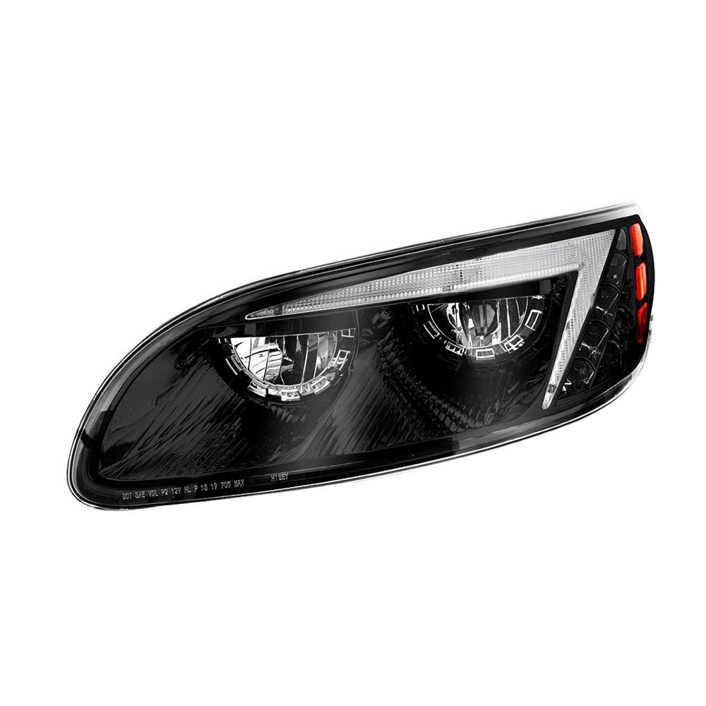 Peterbilt 382, 384, 386, 387 Black Inner Housing with 58 LEDs Headlight