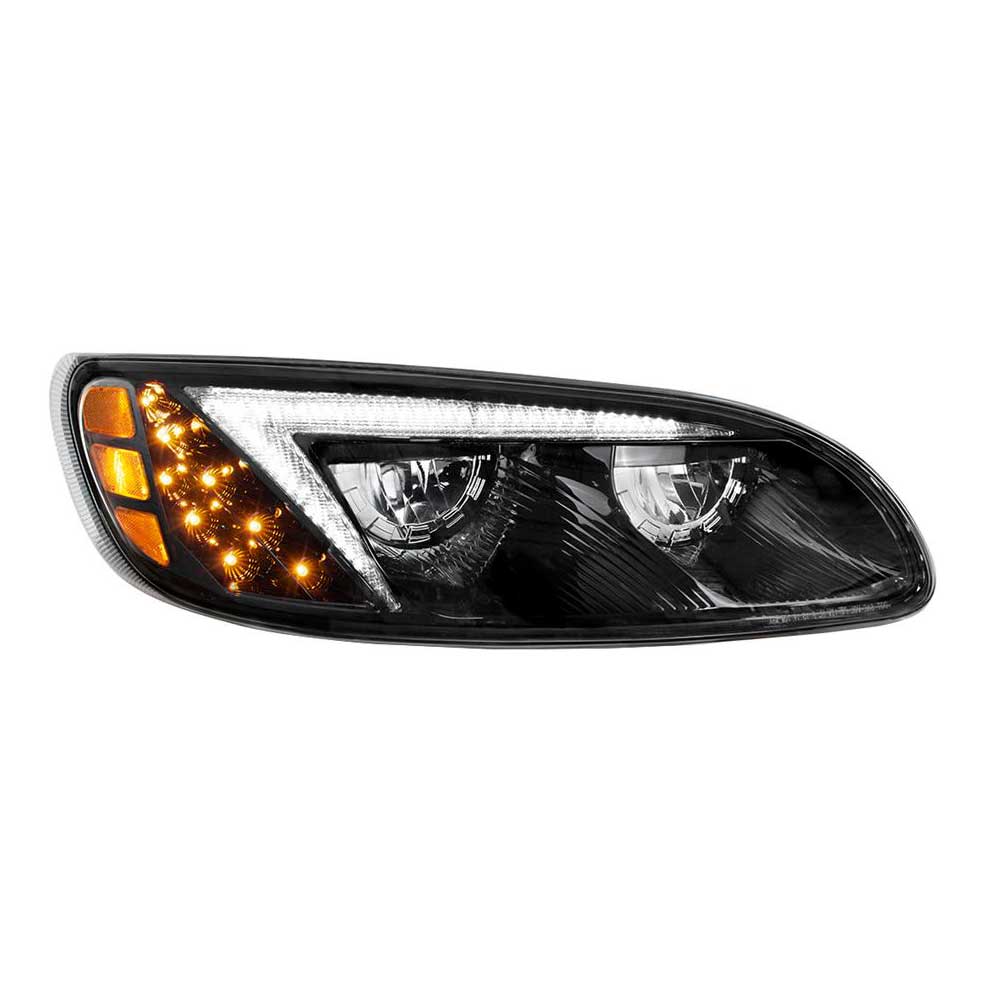 Peterbilt 382, 384, 386, 387 Black Inner Housing with 58 LEDs Headlight