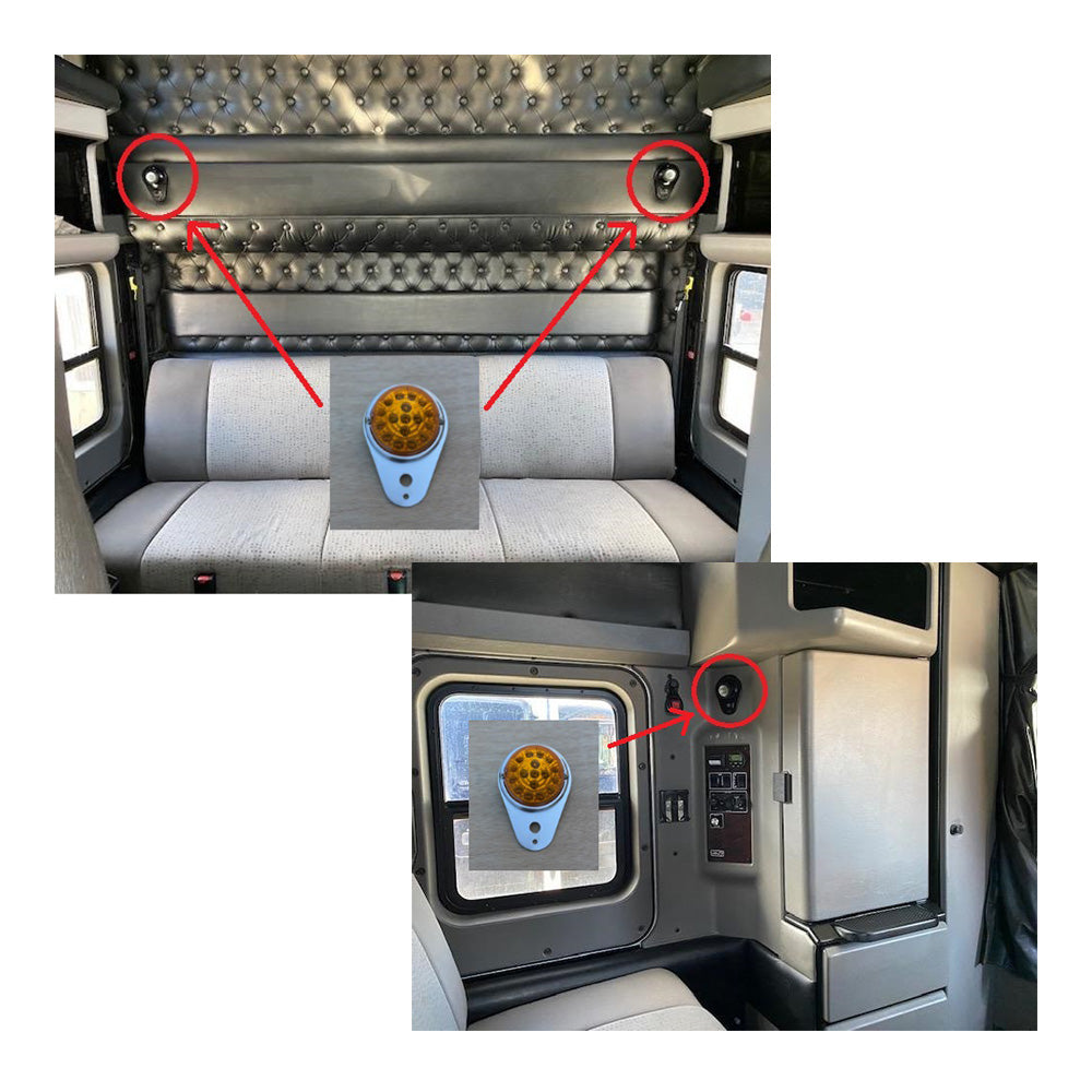 Kenworth Teardrop Light Bracket with Toggle Switch Hole