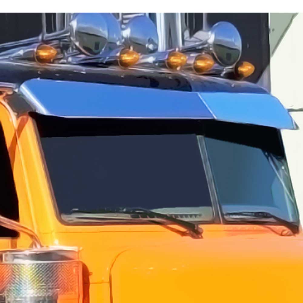Peterbilt Ultraloft Cab SS 9" to 6" Classic Style Reverse Bow Tie Visor