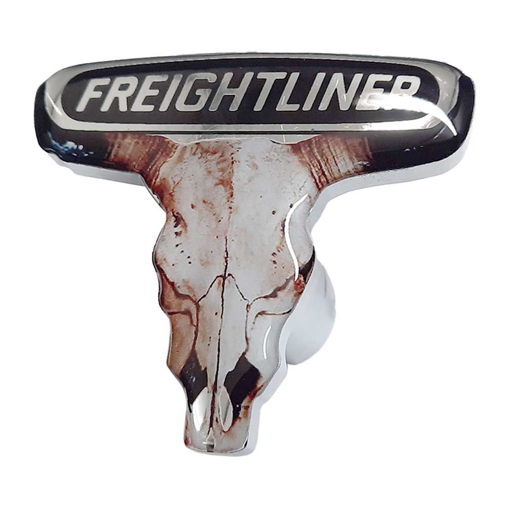 Bull Skull with Freightliner Logo Tractor/Trailer Printed Knob
