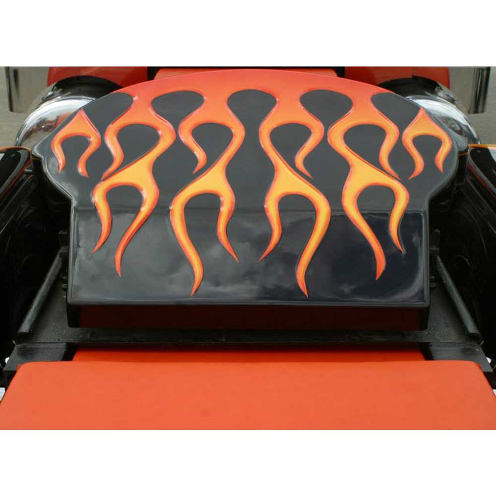 Fiberglass Fifth Wheel Cover with Raised Flames for Holland and Jost Fifth Wheels