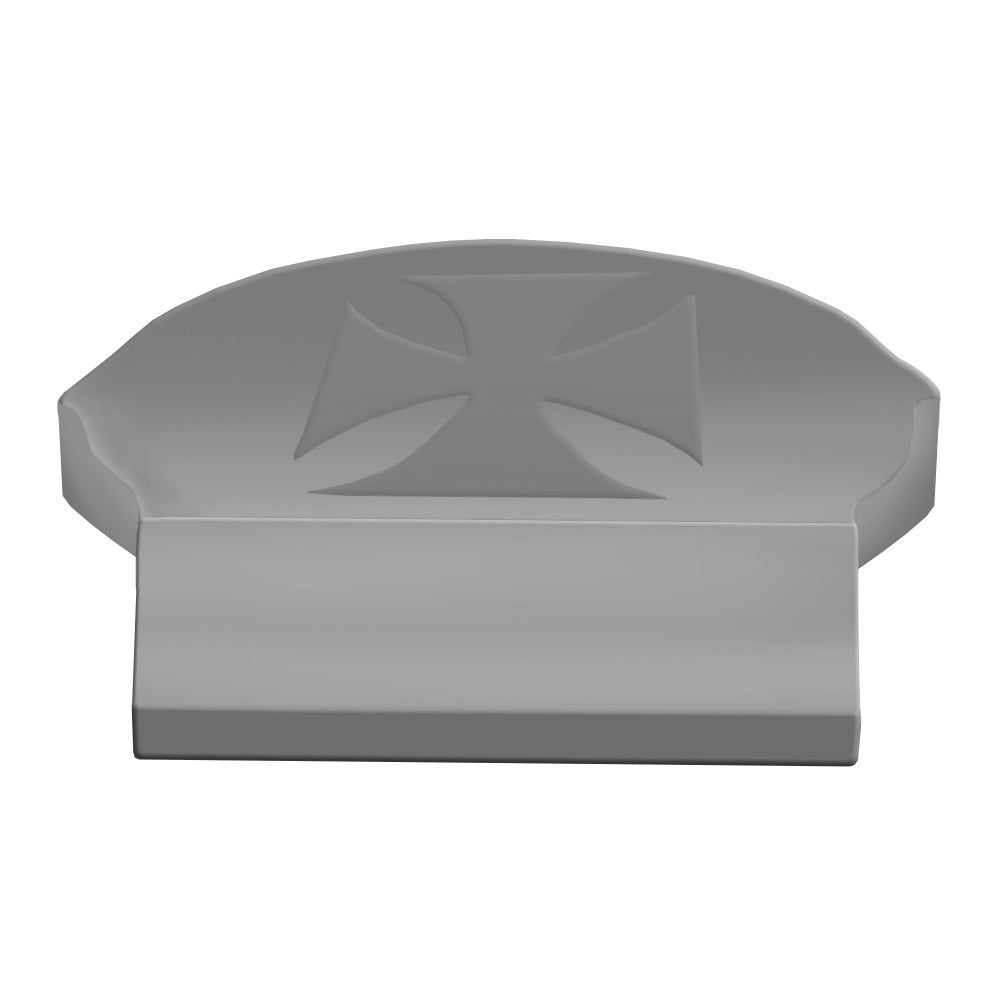 Fiberglass Fifth Wheel Cover with Raised Iron Cross for Holland and Jost Fifth Wheels