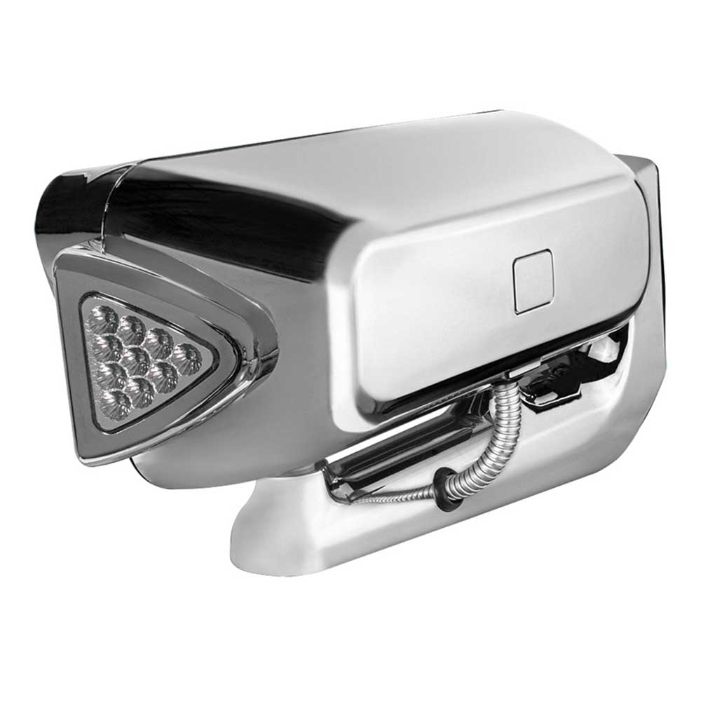 Peterbilt LED Projection Headlight Assembly with Mounting Arm, Turn Signal and Black Inner Housing