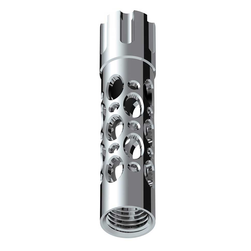 Chrome Austin Style Gun Cylinder Gearshift Knob - M30x3.5 Thread-On
