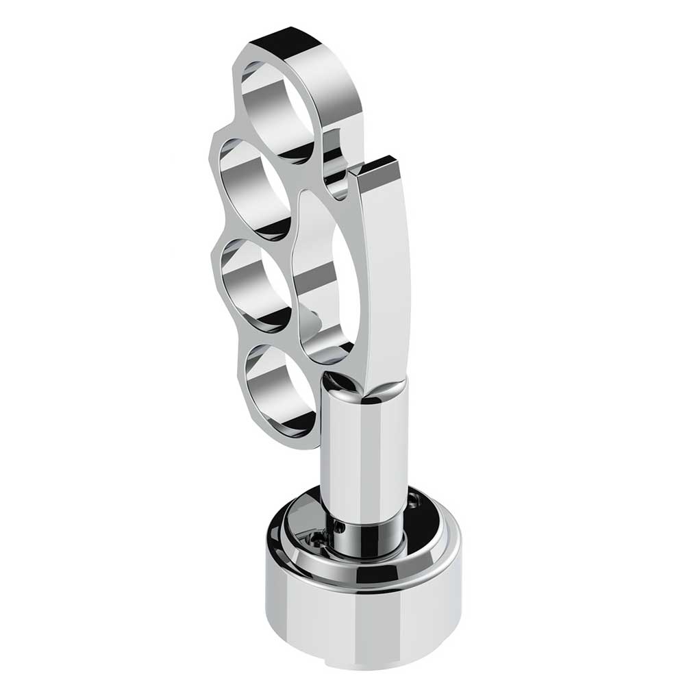 1/2-13 Thread On Chrome Knuckle 9,10 Speed Shift Knob with Adapter