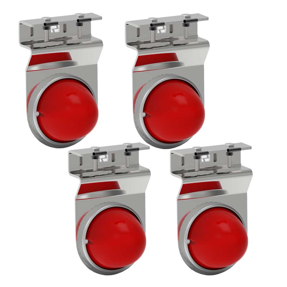 Outward Facing GLO Watermelon LED SS Frame Brackets - 4 Piece Set