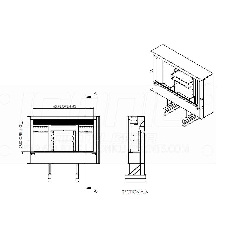 78"x 68"x 18" Roll Up Cab Rack