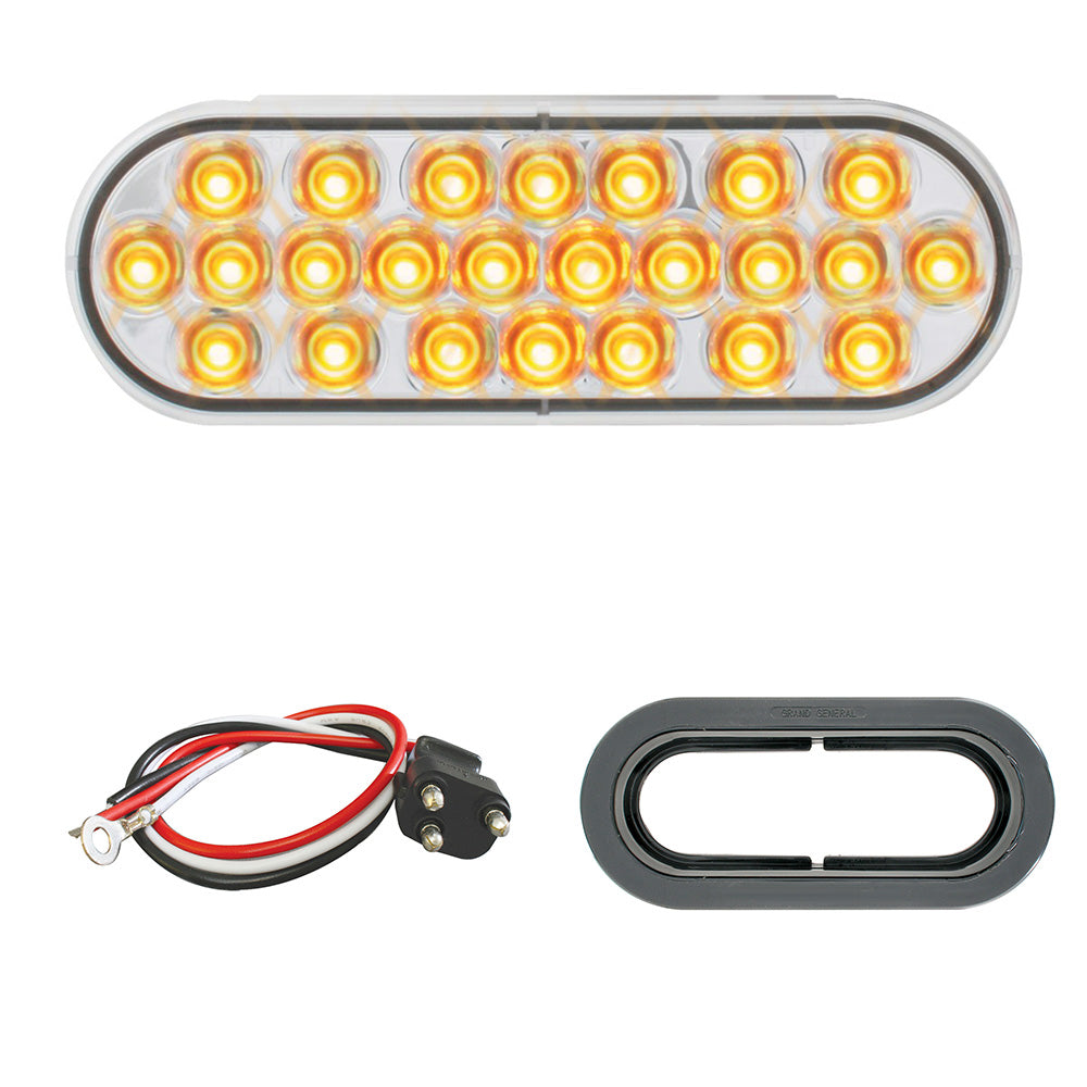 6" 24 LED Oval Pearl Light with Grommet Kit