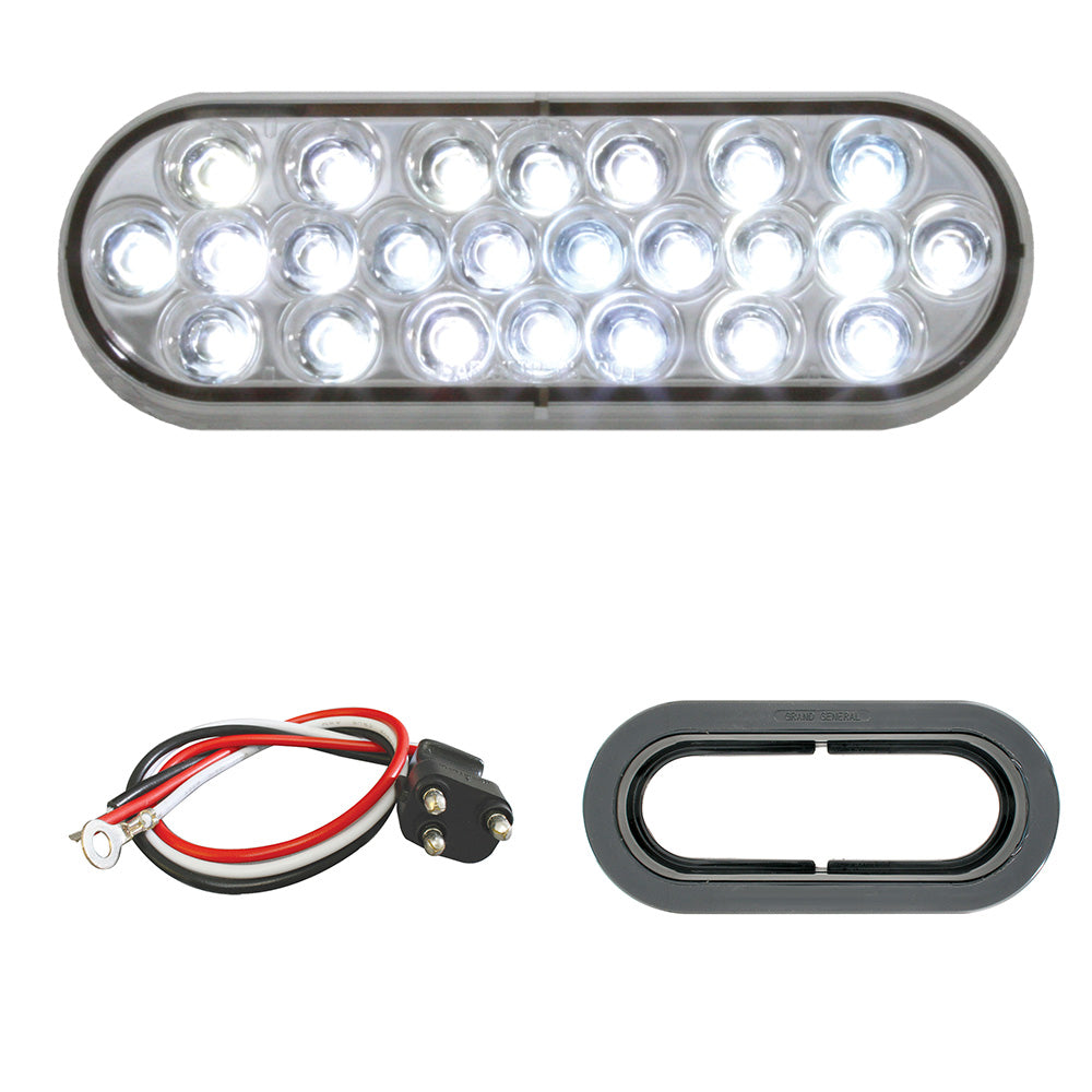 Oval Pearl Back Up LED Light with Grommet Kit