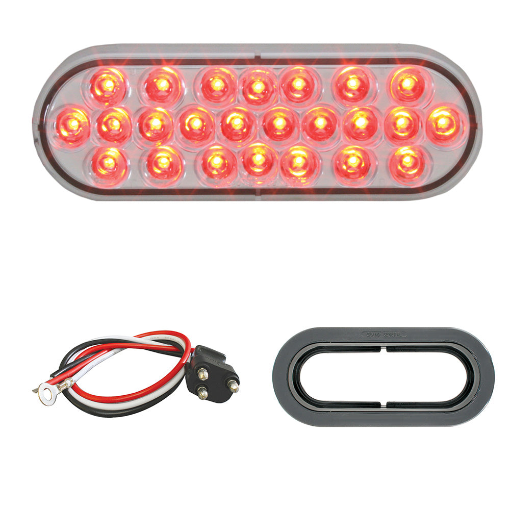 6" 24 LED Oval Pearl Light with Grommet Kit