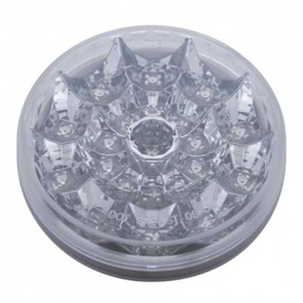 4" Round 21 Red LED Reflector Light with Clear Lens