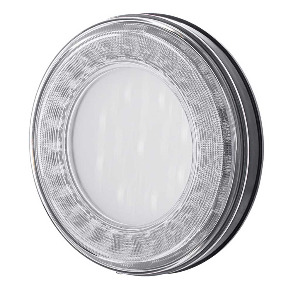 4" Round 33 Red LED Lumos X-Series Stop, Turn and Tail Light with Clear Lens