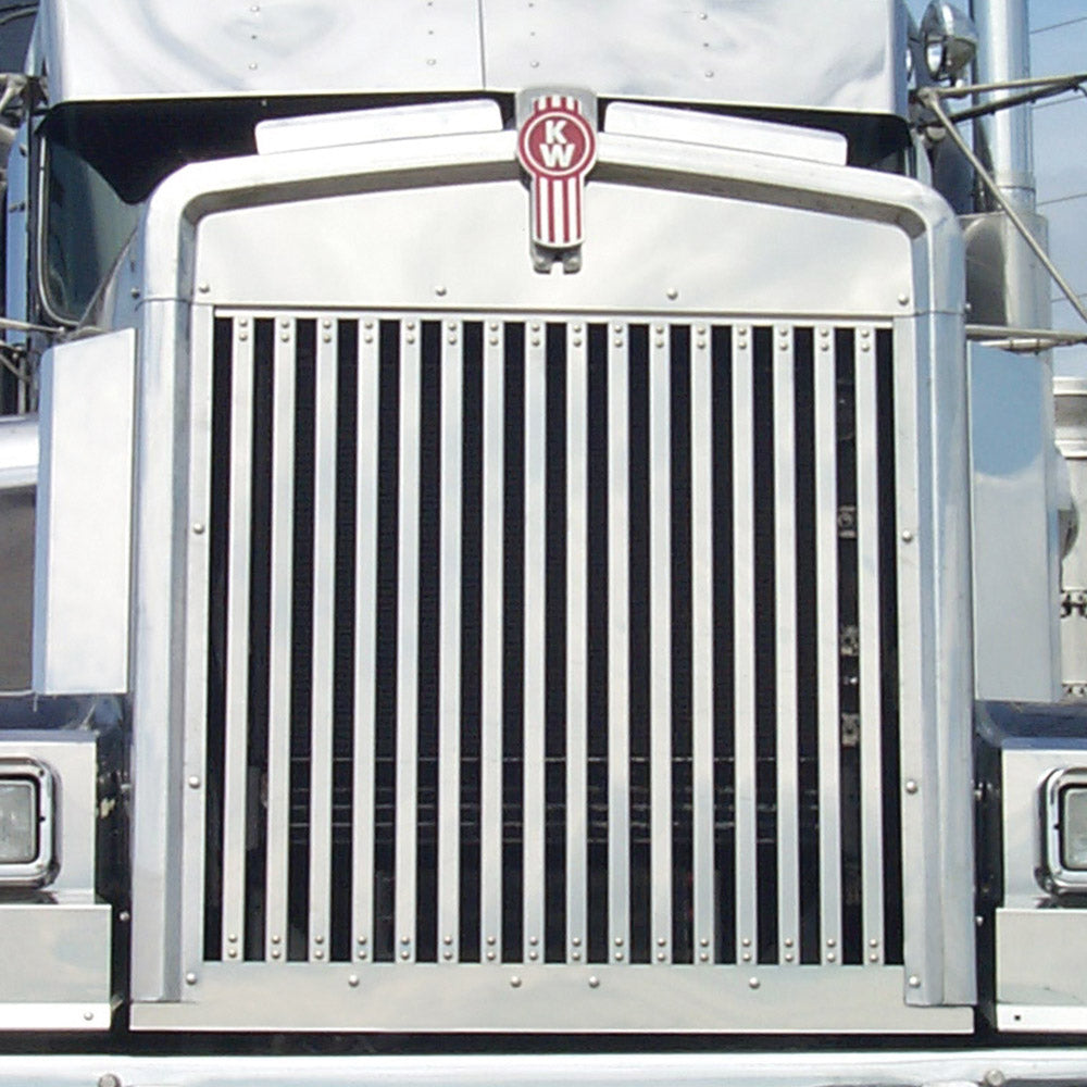 Kenworth W900L Replacement Grille Insert with Vertical Bars
