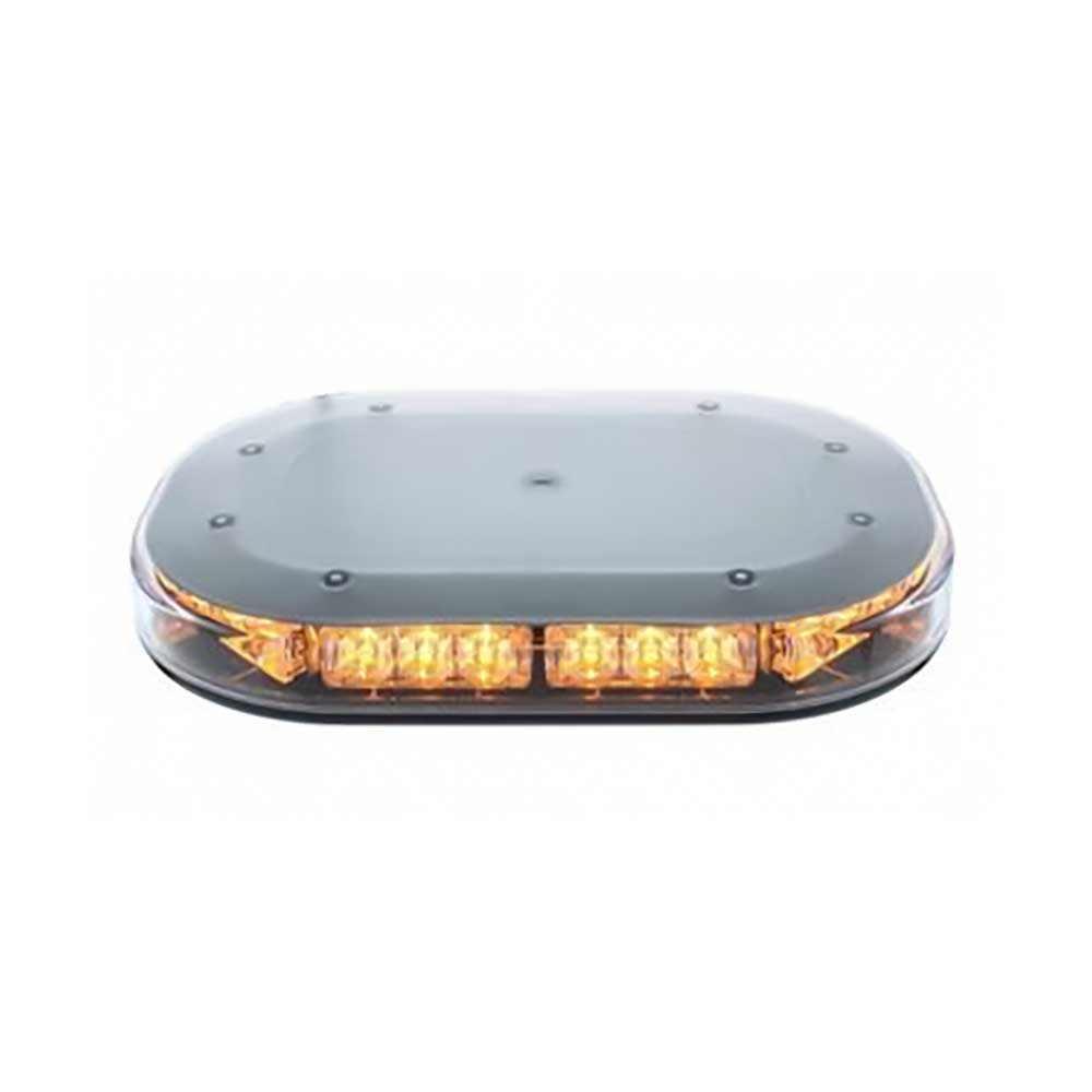 9-3/4" 30 Amber LED with Clear Lens Micro Warning Light Bar Magnet Mount