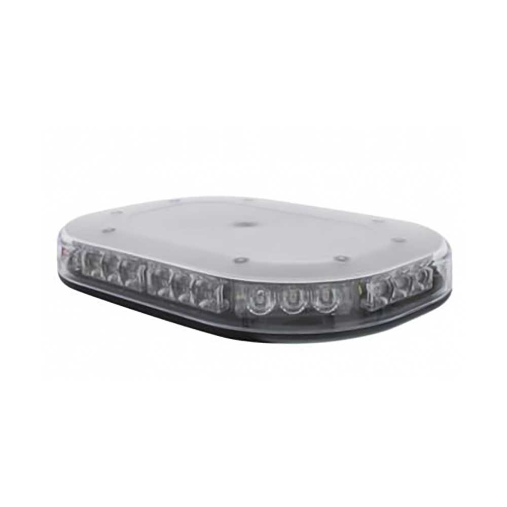 9-3/4" 30 Amber LED with Clear Lens Micro Warning Light Bar Magnet Mount
