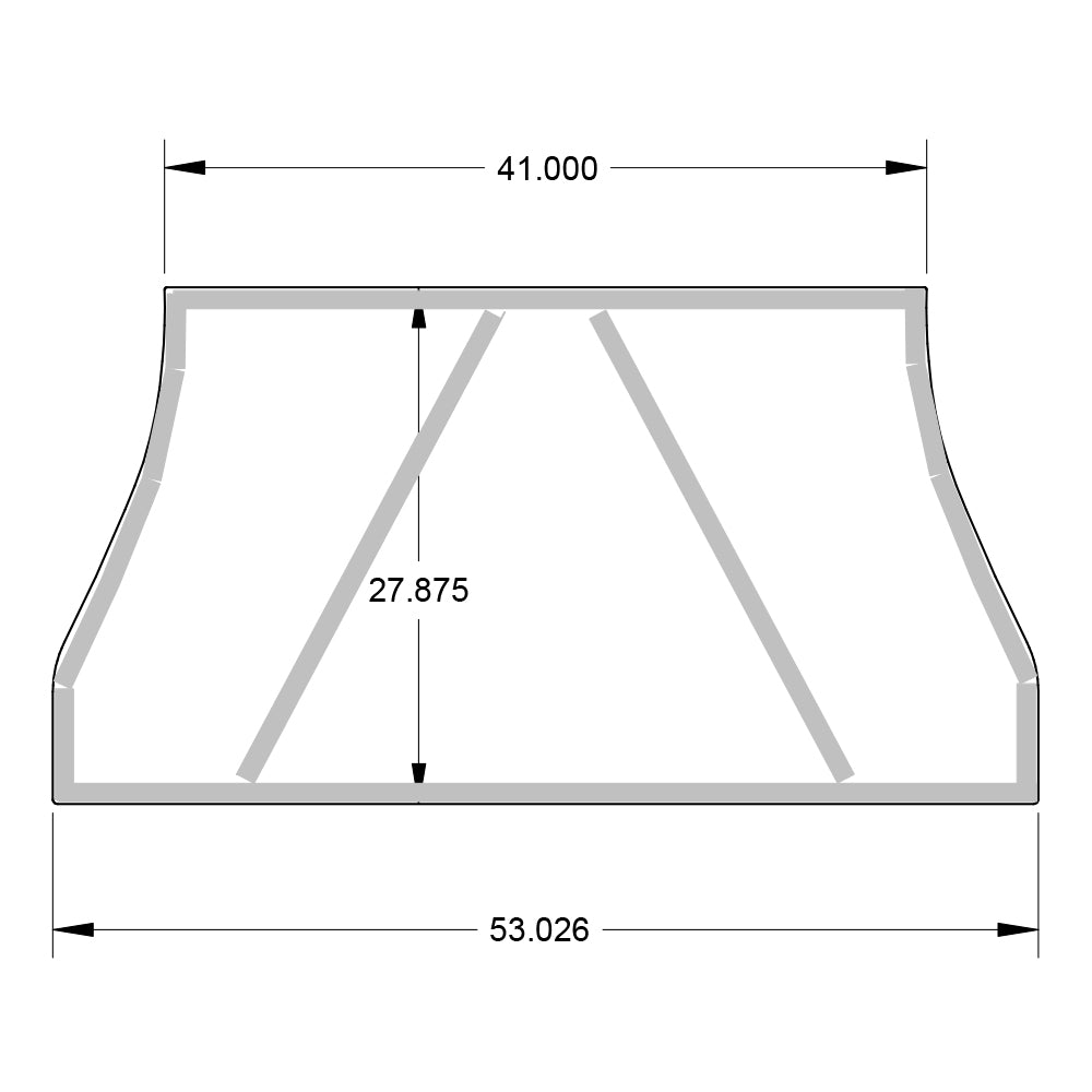 Peterbilt 63" or 70" UltraCab Sleeper Cap Center Cover