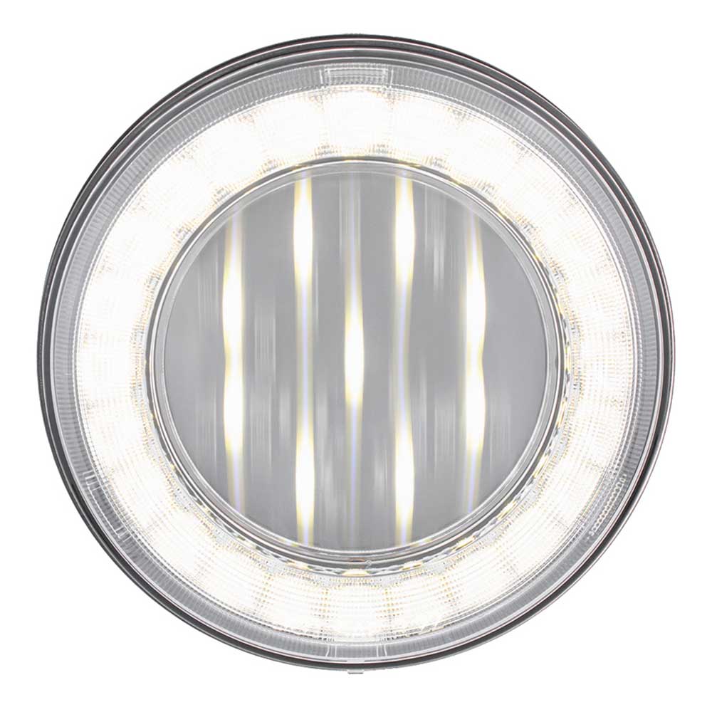 4" Round 33 White LED Lumos X-Series Back Up Light with Clear Lens