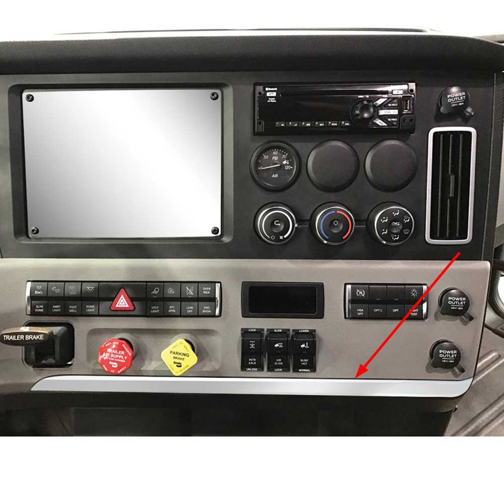 Freightliner Cascadia 2018+ Center Dash Lower Panel Edge Trim