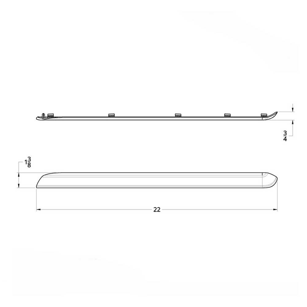 Freightliner Cascadia 2018+ Center Dash Lower Panel Edge Trim