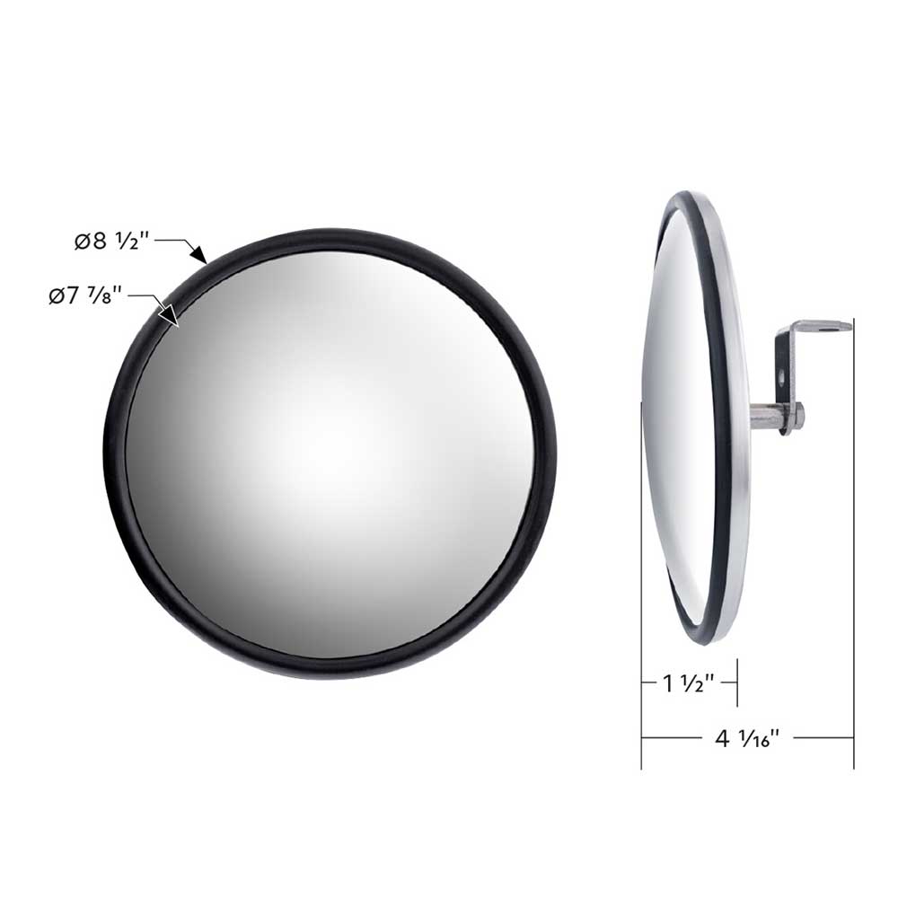 8-1/2" Stainless Steel 320R Convex Mirror