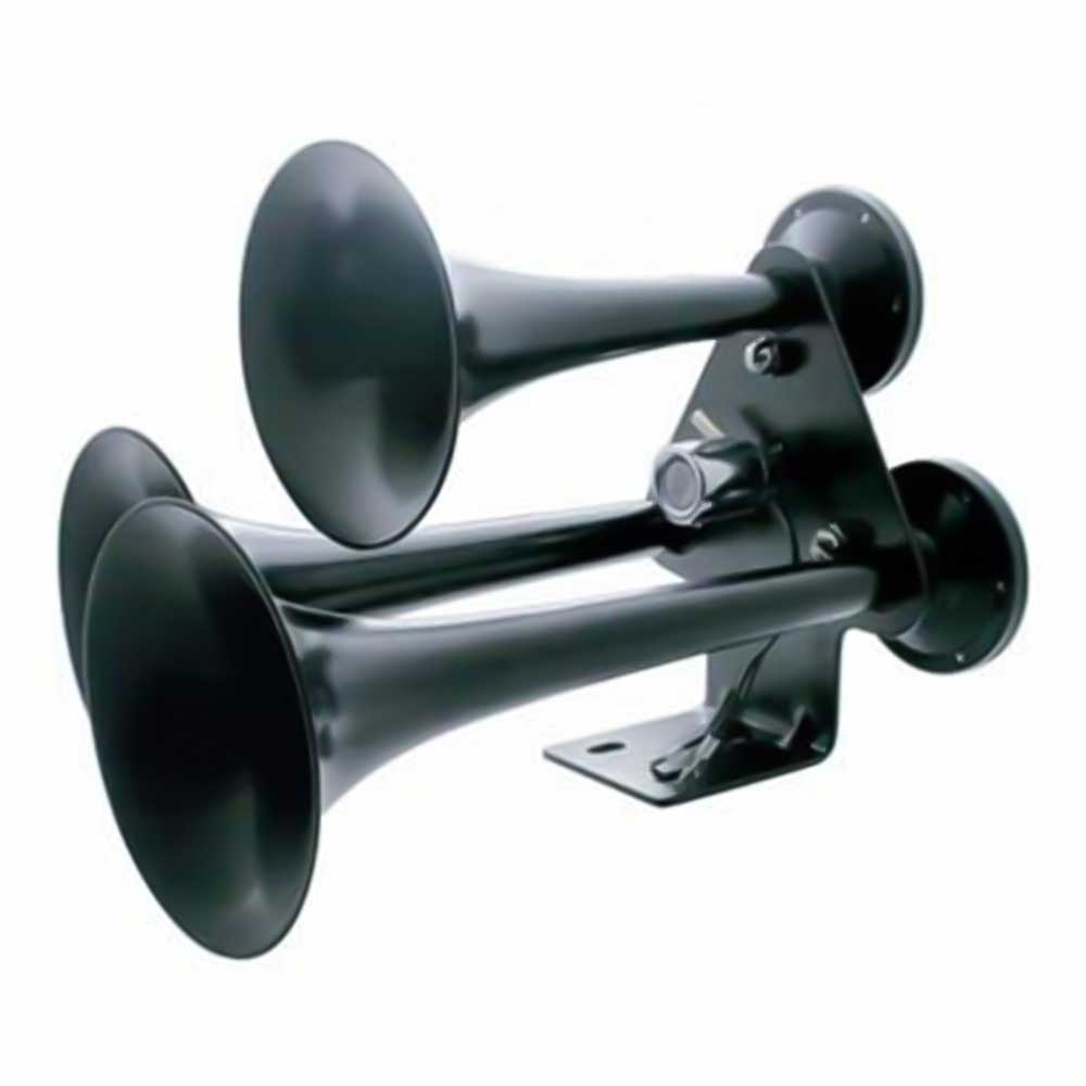 Black 3 Trumpet Train Horn with Electric Solenoid