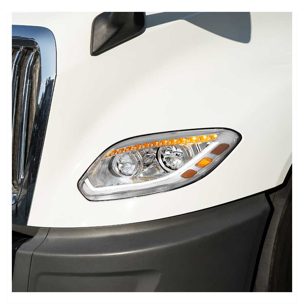 International LT 86 LED Chrome Headlight