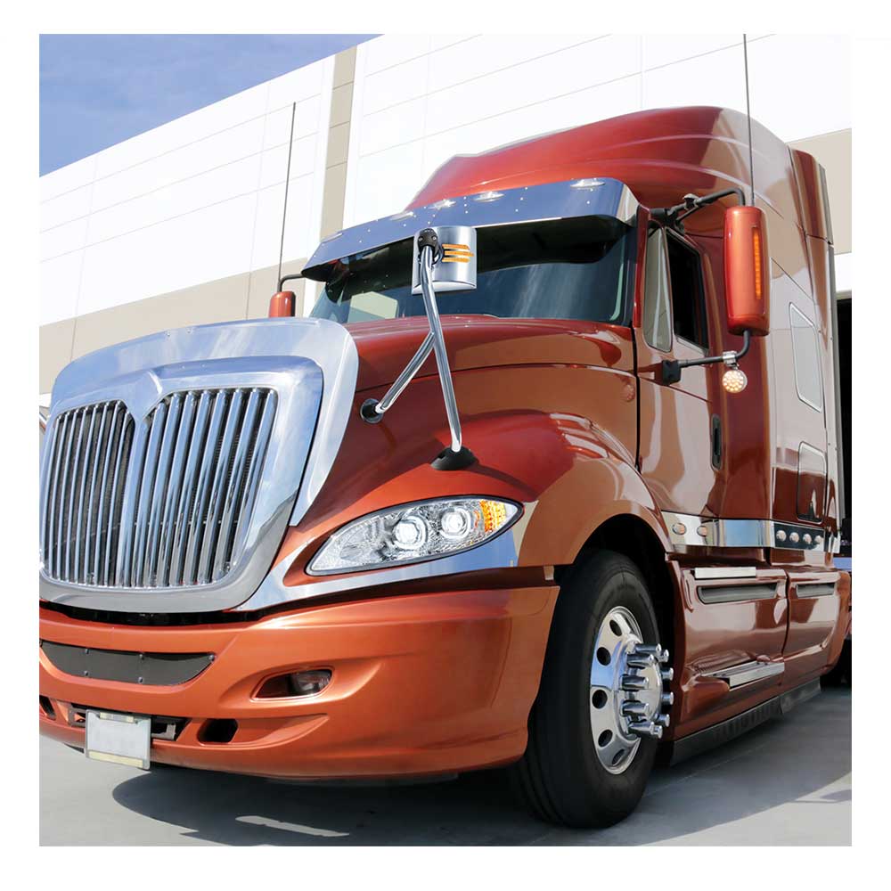 International Prostar SS Hood Mirror Assembly with Sequential LED Turn Signal