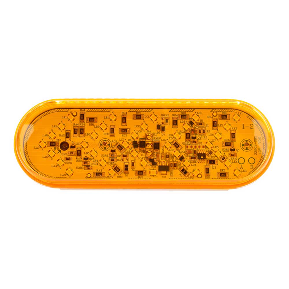 6" Amber 35 LED Oval Sequential Turn Signal Light