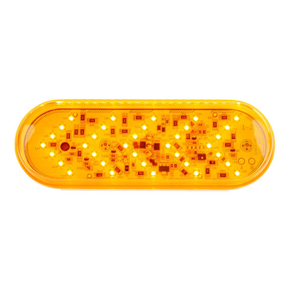 6" Amber 35 LED Oval Sequential Turn Signal Light