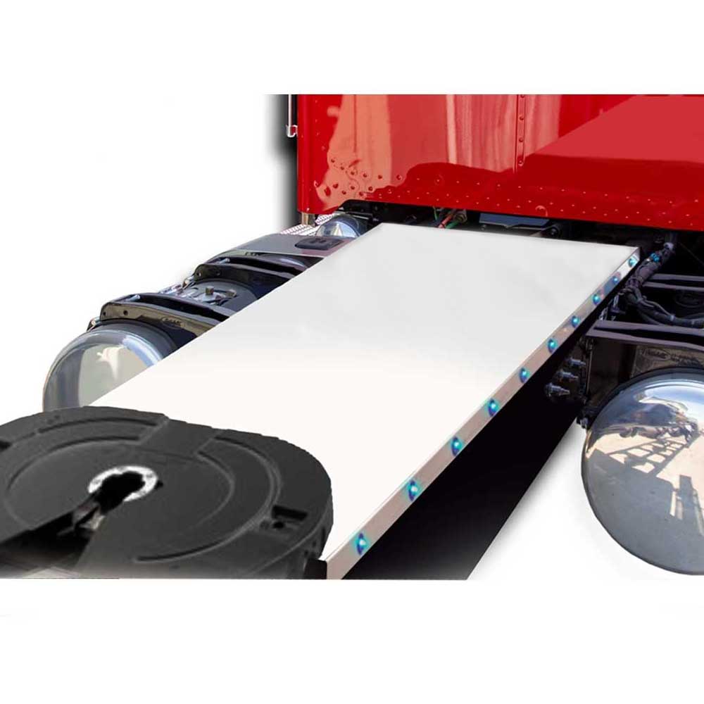 3' Stainless Steel Deck Plate with Ten 3/4" Light Holes