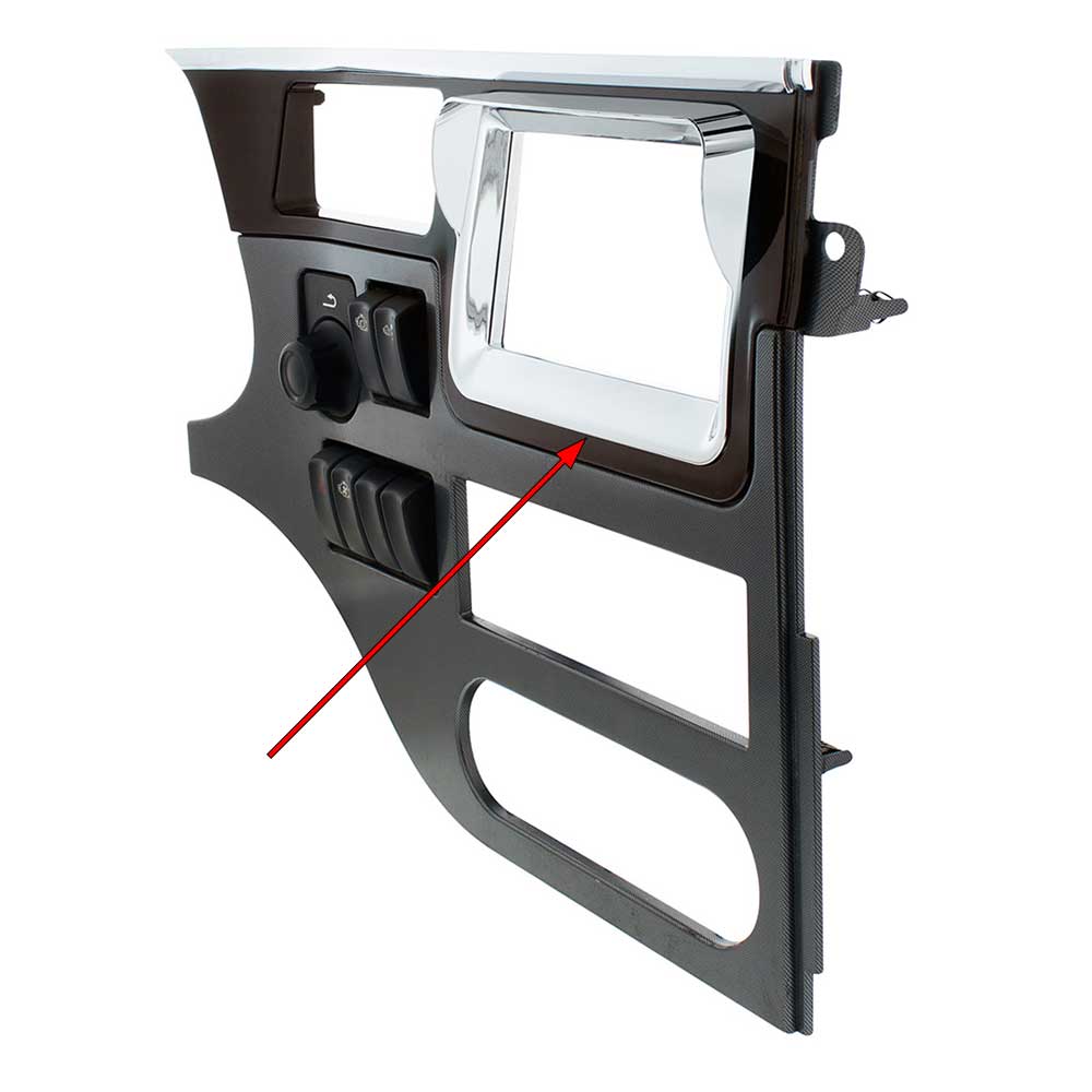 Peterbilt 579 Chrome 7" Navigation Screen Bezel