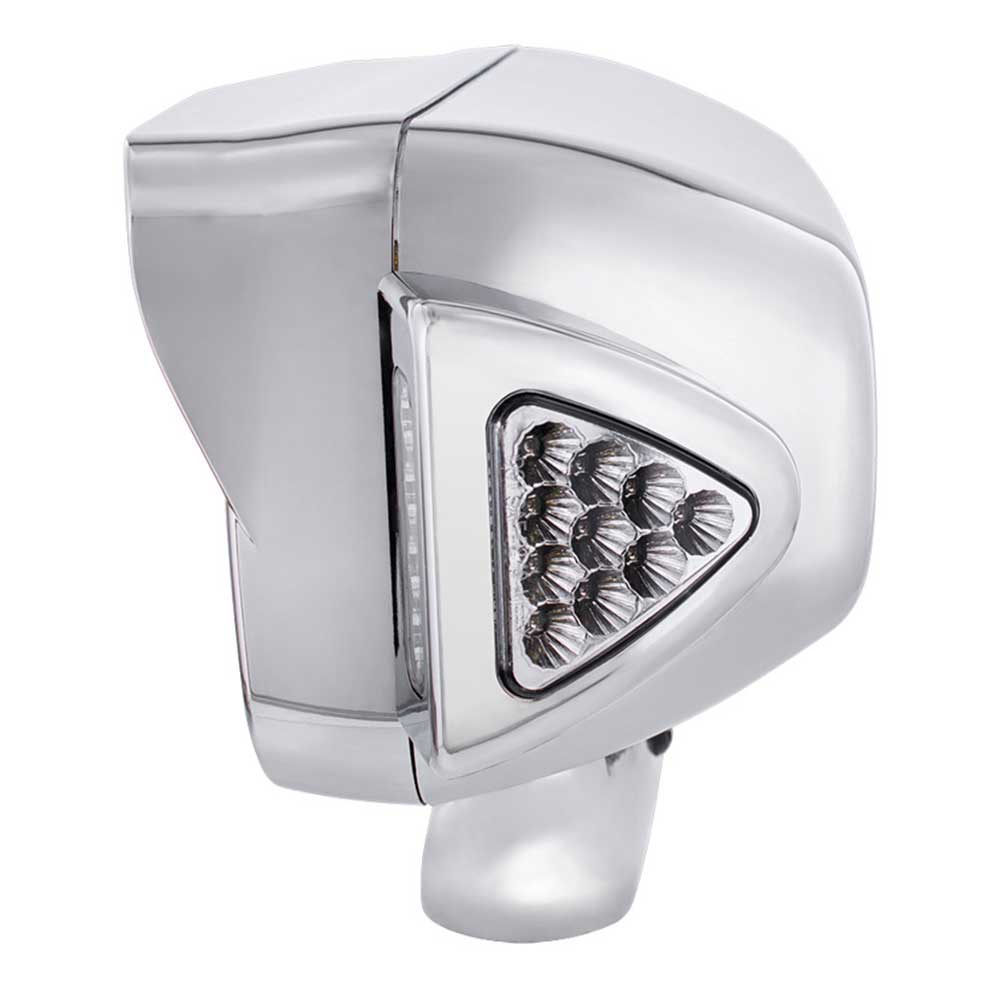 Peterbilt Black Inner Housing 10 High Power LED Projection Headlight Assembly with Mounting Arm and Turn Signal Side Pod