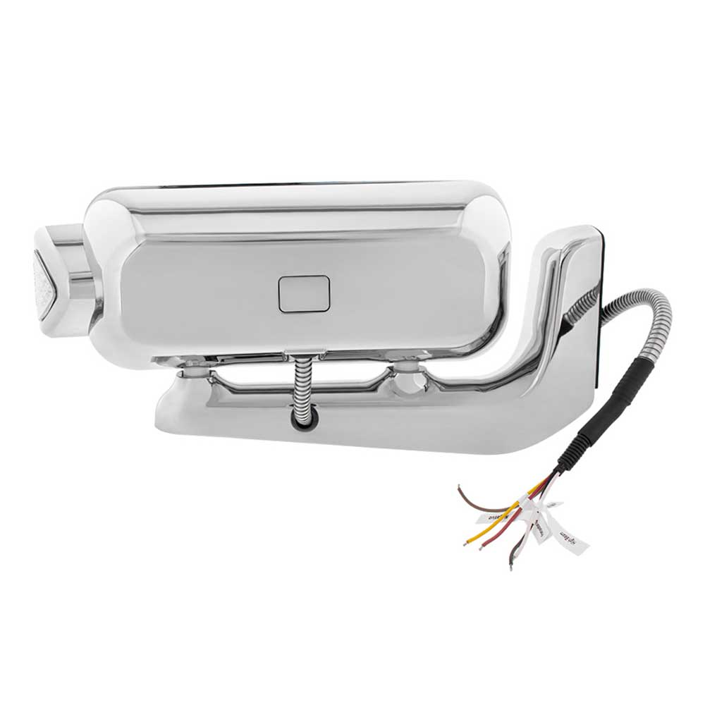 Peterbilt Black Inner Housing 10 High Power LED Projection Headlight Assembly with Mounting Arm and Turn Signal Side Pod