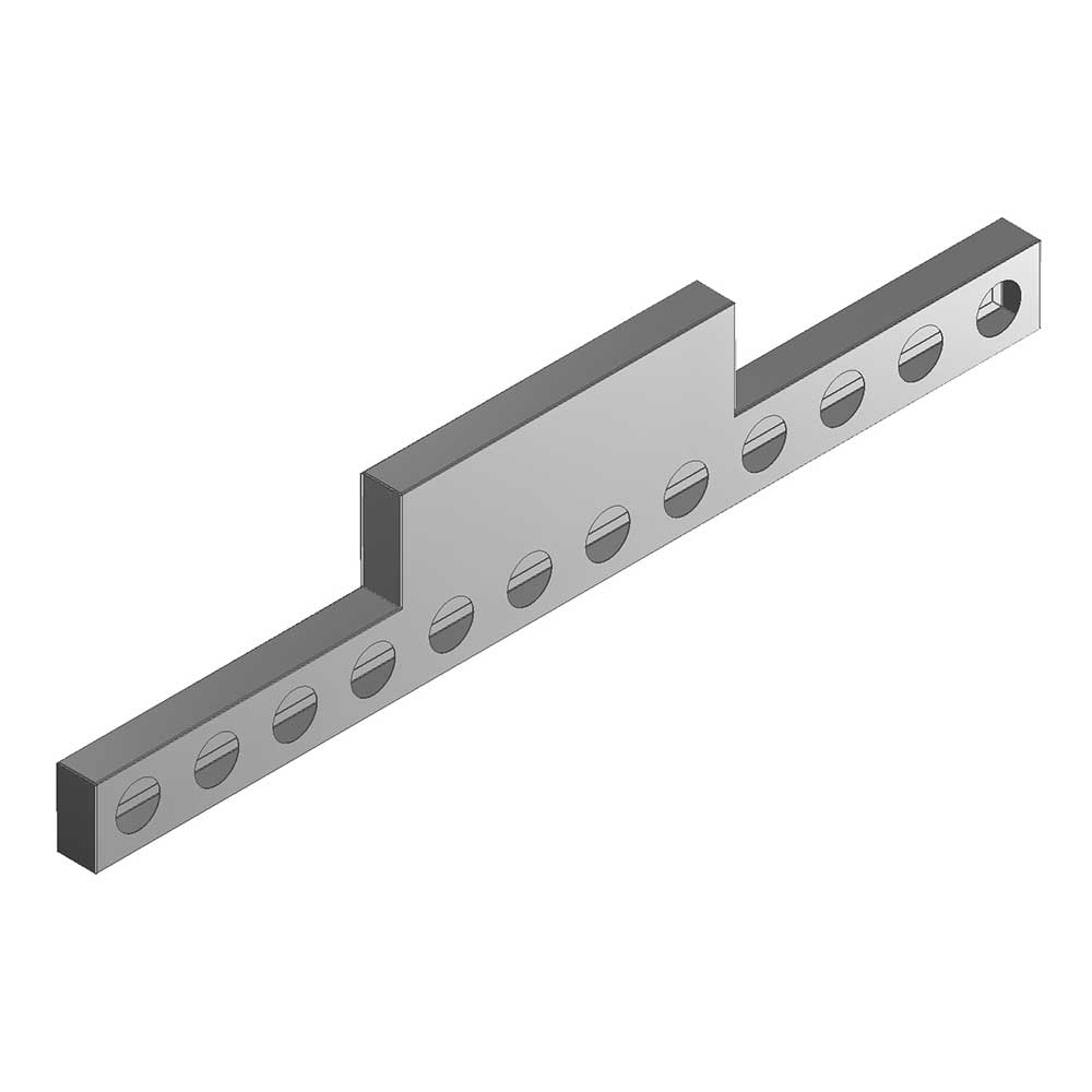 Reverse One-Piece 96" Stainless Steel T-Bar with Twelve 4" Light Cutouts