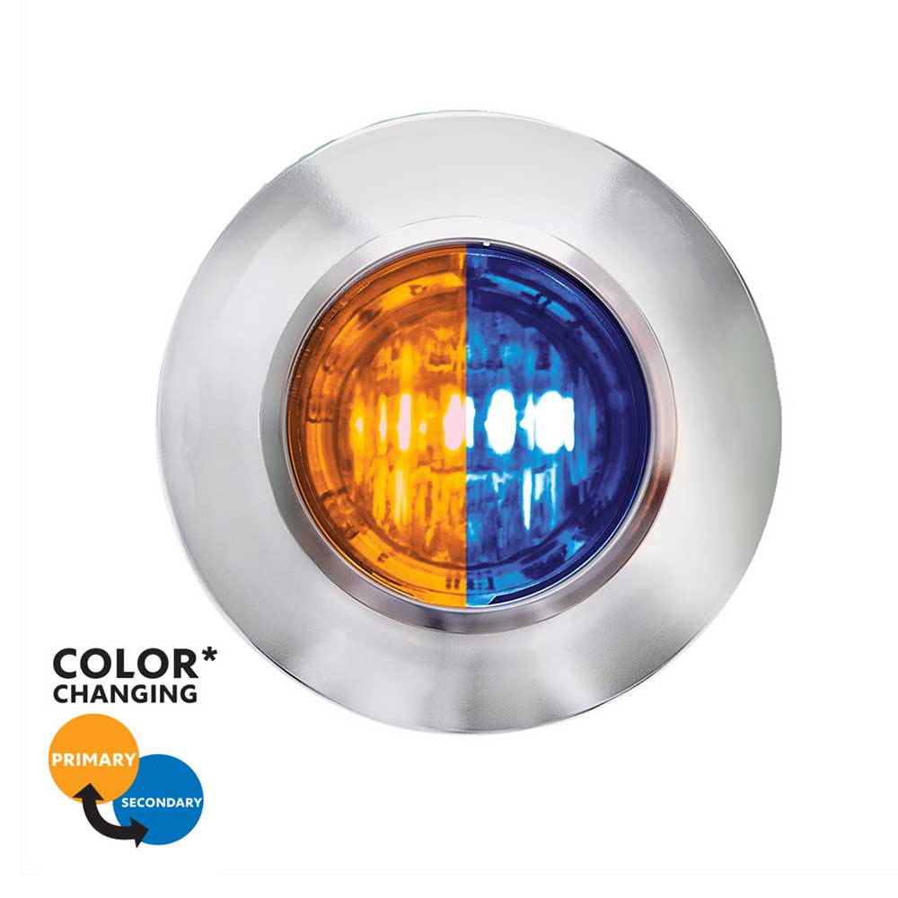 3/4" Double Fury 2 LED Mini Marker Light with Clear Lens