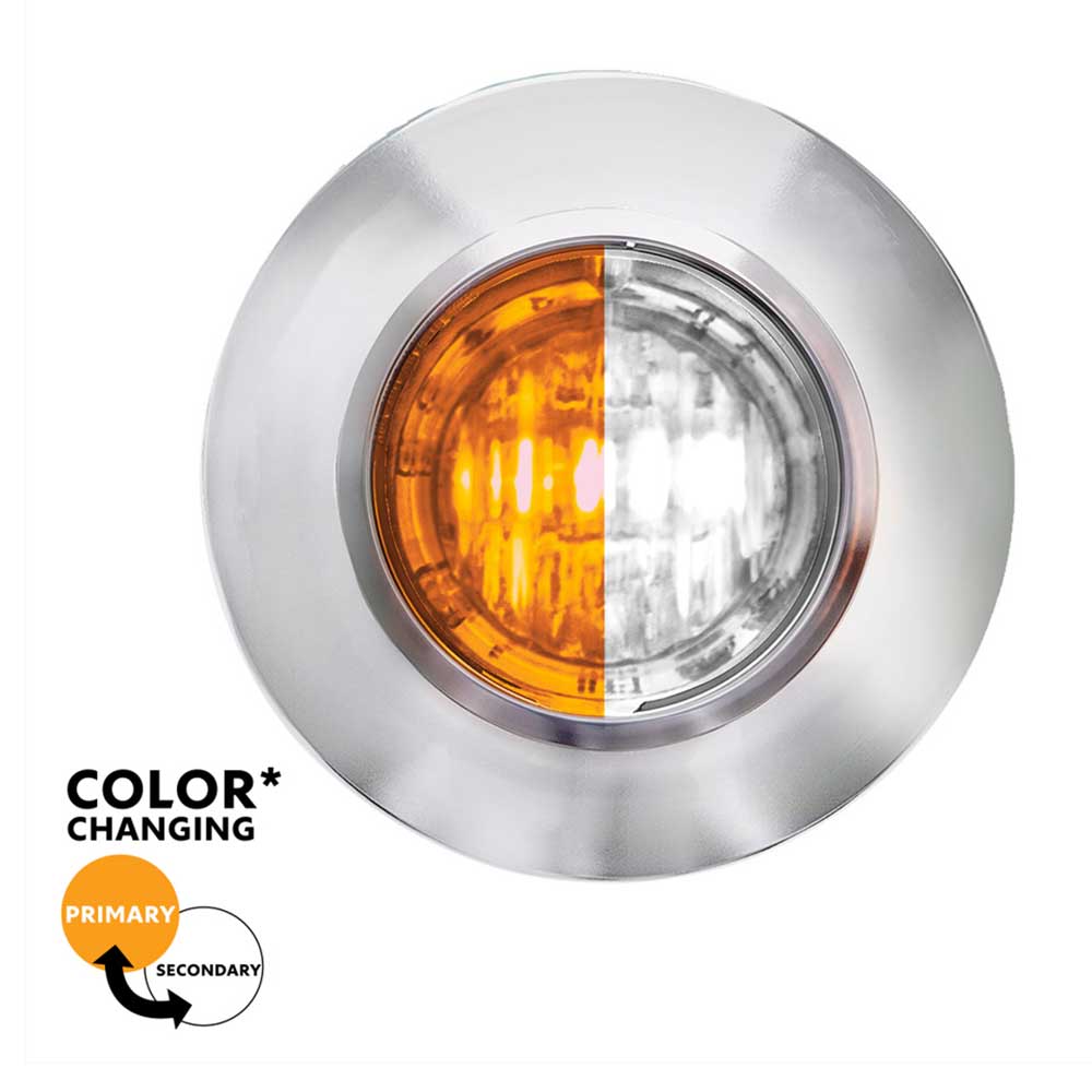 3/4" Double Fury 2 LED Mini Marker Light with Clear Lens