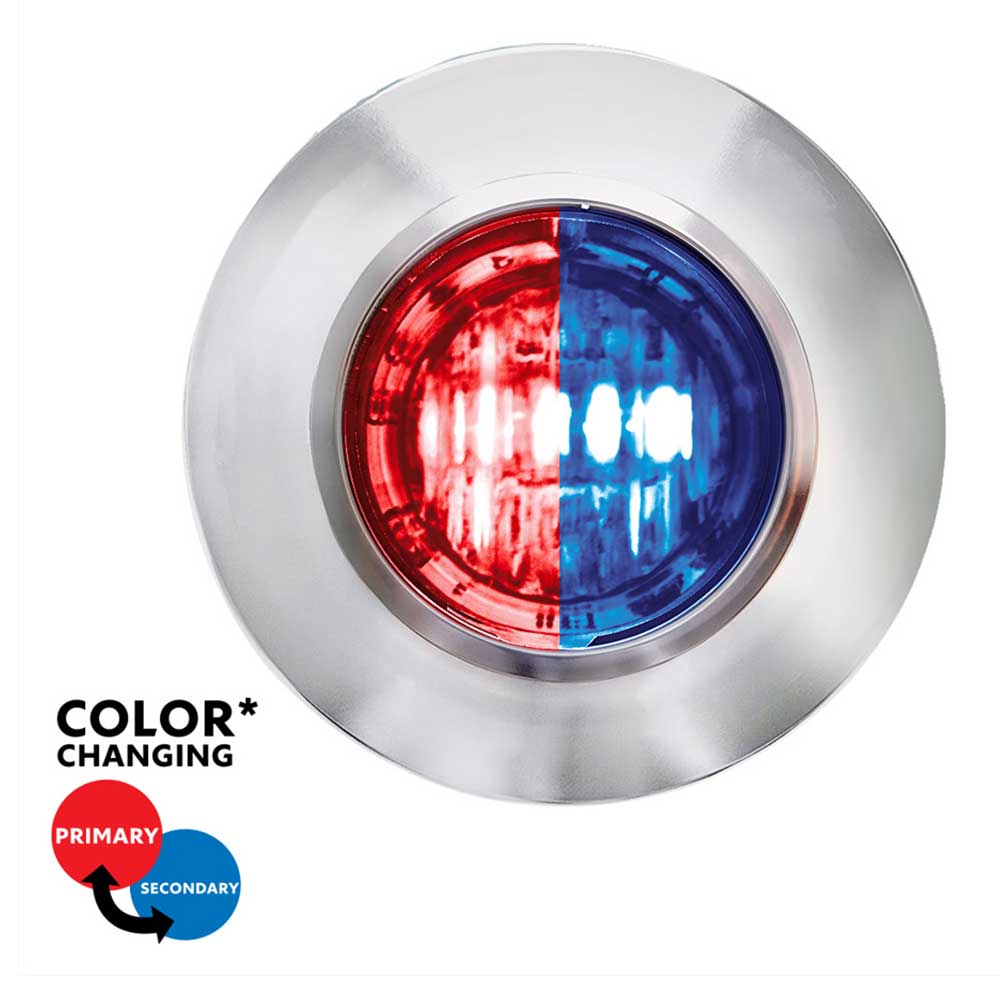 3/4" Double Fury 2 LED Mini Marker Light with Clear Lens