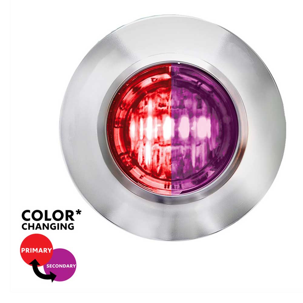 3/4" Double Fury 2 LED Mini Marker Light with Clear Lens