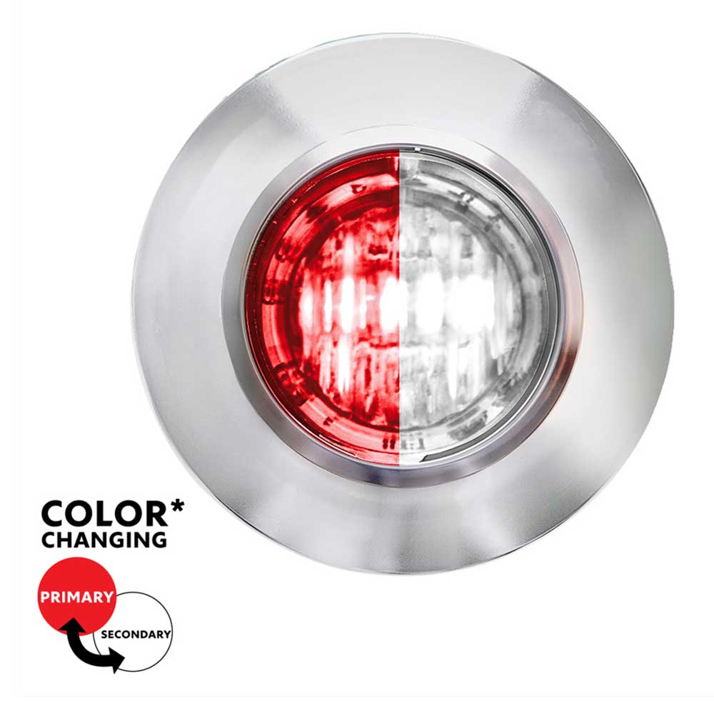 3/4" Double Fury 2 LED Mini Marker Light with Clear Lens