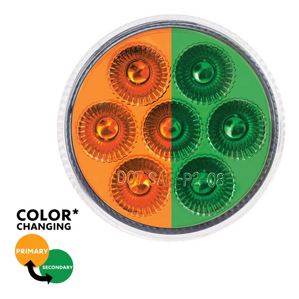 2" Double Fury 7 LED Marker Light with Clear Lens