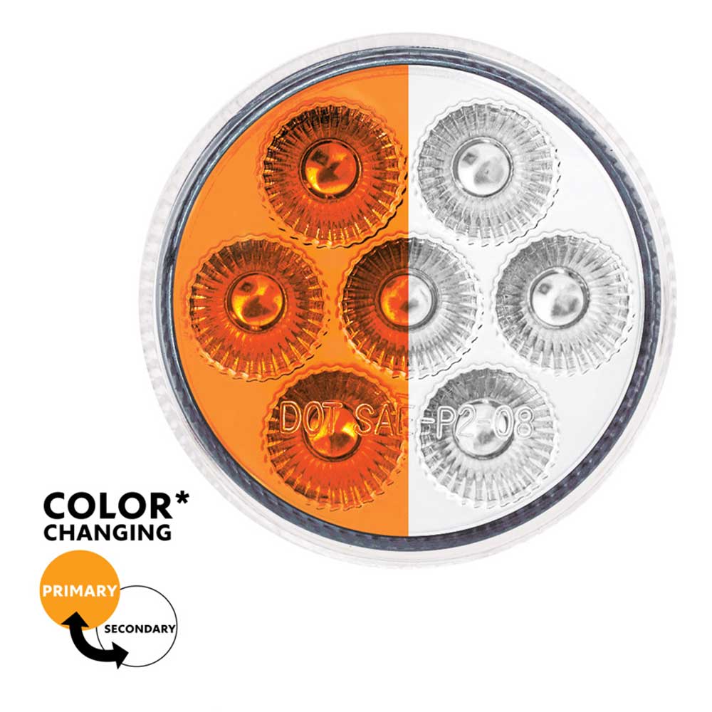 2" Double Fury 7 LED Marker Light with Clear Lens