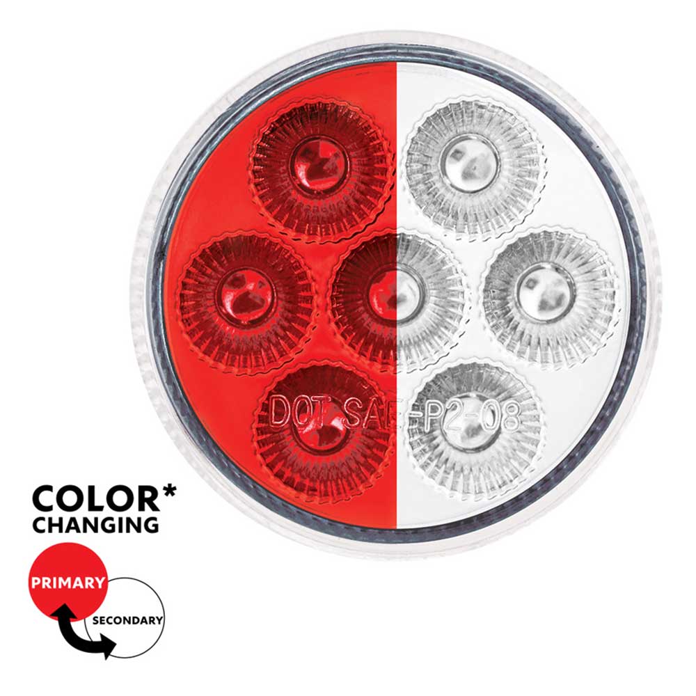 2" Double Fury 7 LED Marker Light with Clear Lens