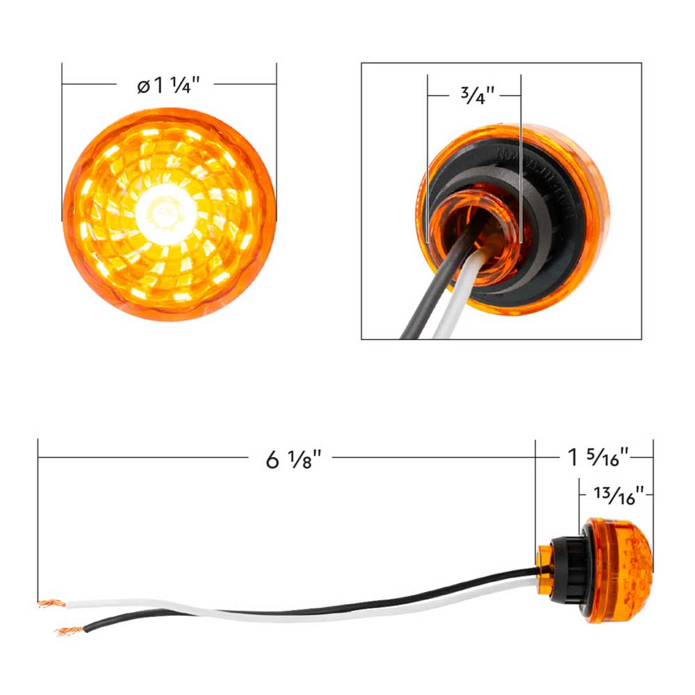 1-1/4" Round LED Marker Light