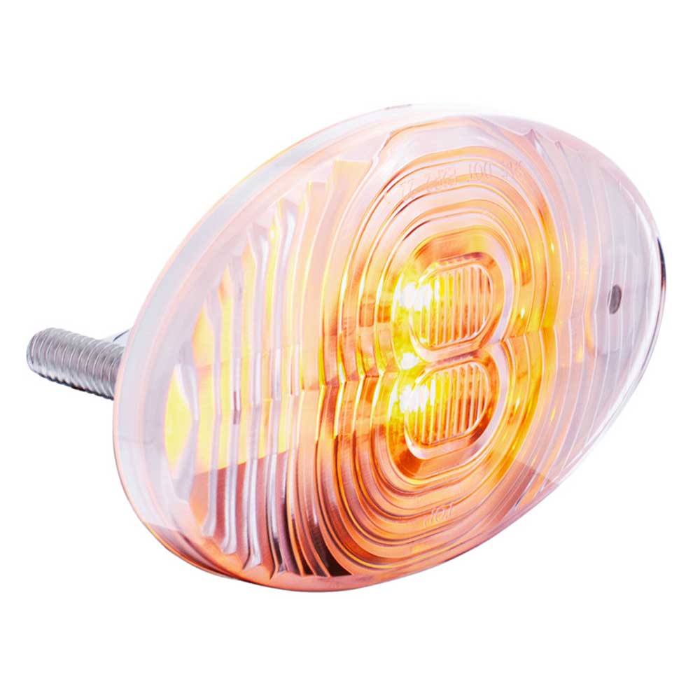 Freightliner M2 Amber 4 LED Fender Turn Signal Light with Clear Lens